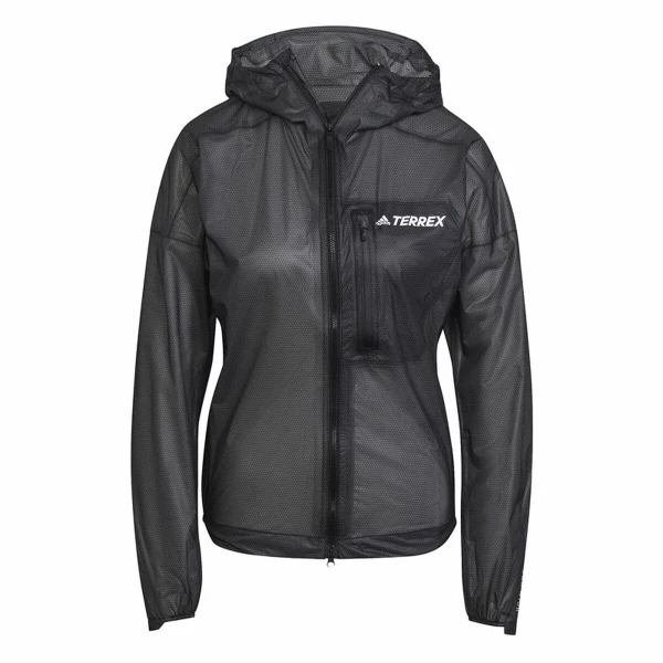 Chaqueta Deportiva para Mujer Adidas Agr Rain J Negro