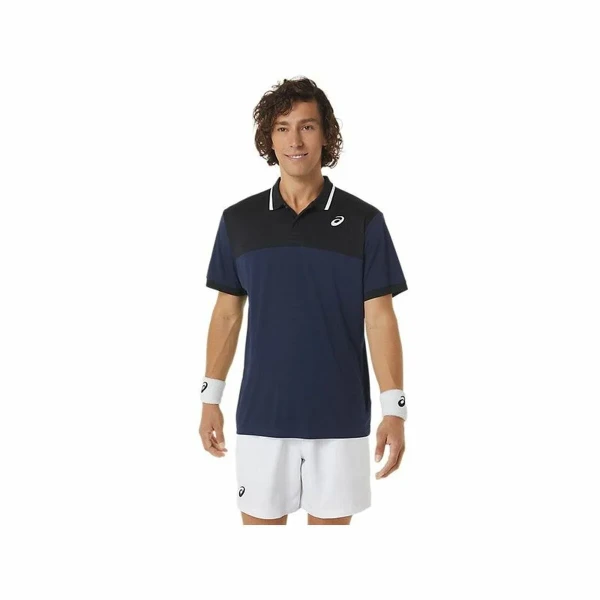 Polo de Manga Corta Hombre Asics Court Azul marino