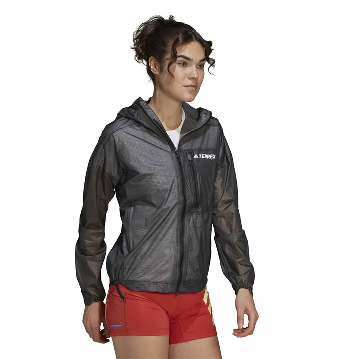 Chaqueta Deportiva para Mujer Adidas Agr Rain J Negro