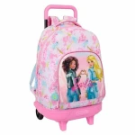 Mochila Escolar Barbie Painterly Rosa Azul cielo 33 x 45 x 22 cm