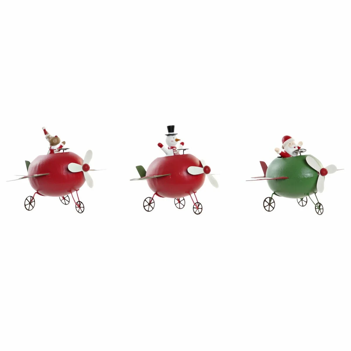 Adorno Navideño DKD Home Decor Metal Reno (19 x 14 x 13 cm) (3 pcs)