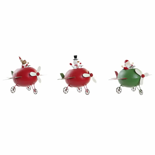 Adorno Navideño DKD Home Decor Metal Reno (19 x 14 x 13 cm) (3 pcs)