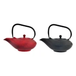 Tetera DKD Home Decor Rojo Negro Hierro colado (1000 ml) (2 Unidades)