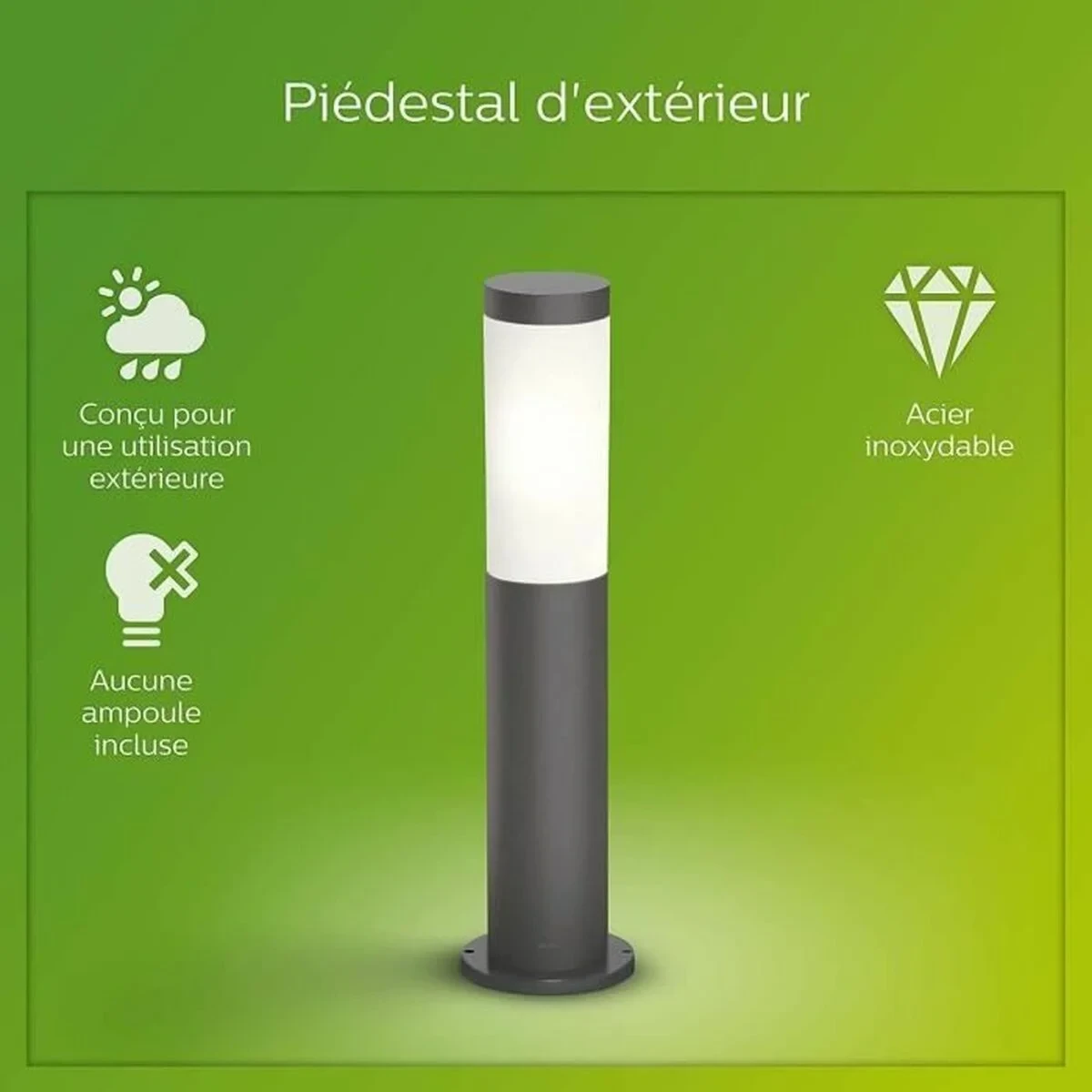 Lámpara Philips Luminarias de exterior Antracita E27 230 V 2700 K