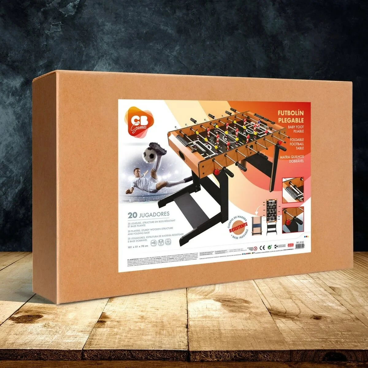 Futbolín CB Games 101 x 70 x 51 cm Plegable