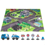Alfombra de juego Speed & Go Accesorios Vehículos Carretera Tela Plástico (6 Unidades)