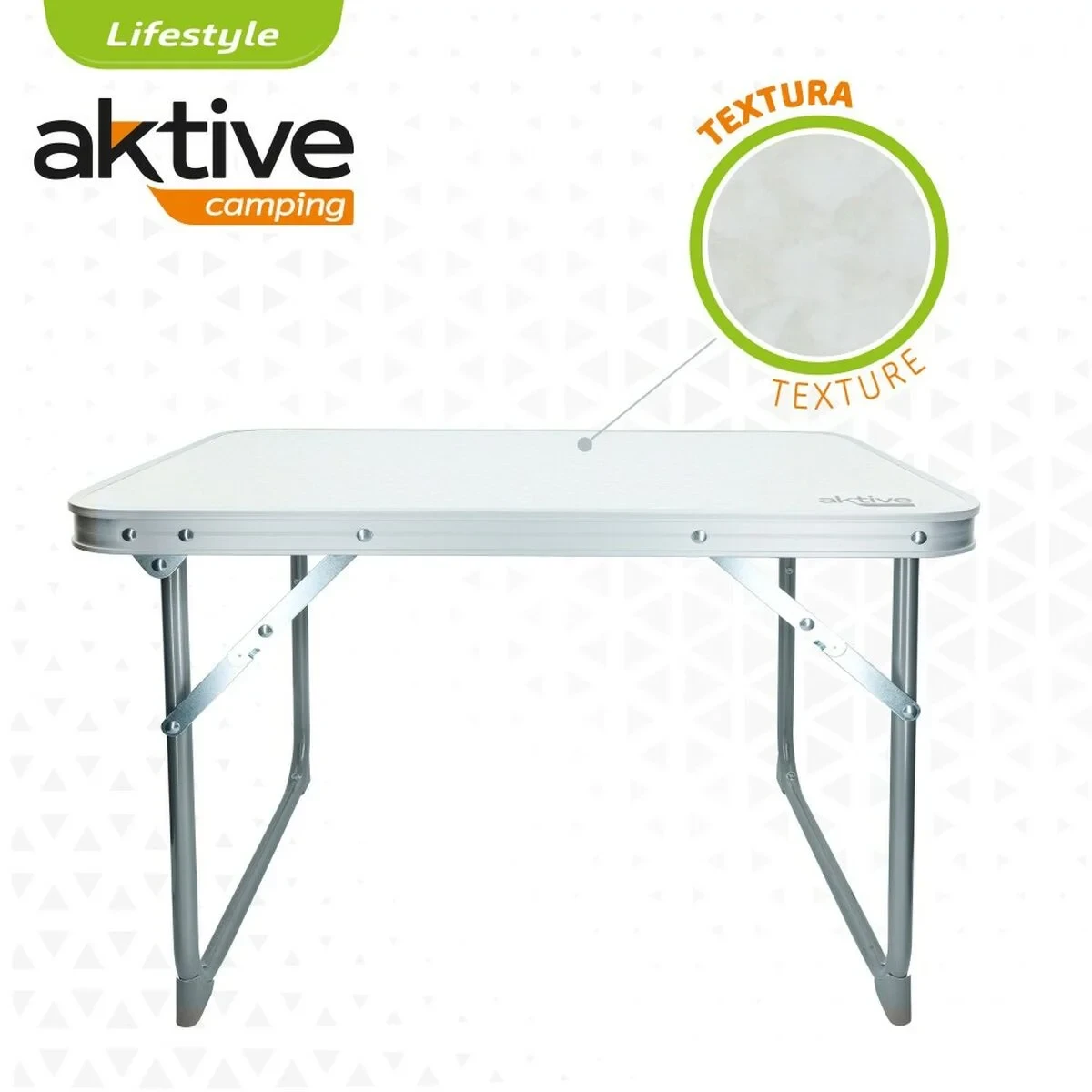 Mesa Plegable Aktive Blanco 60 x 40 x 40 cm (4 Unidades)