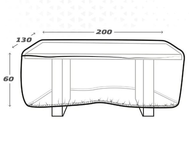 Funda Protectora Aktive Mesas Polietileno 200 x 60 x 130 cm (6 Unidades)