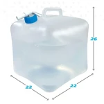 Botella de Agua Aktive Polietileno 10 L 22 x 26 x 22 cm (12 Unidades)