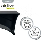 Funda Protectora Aktive Negro 122 x 76 x 61 cm Mesa Accesorios Vehículos Carretera (6 Unidades)