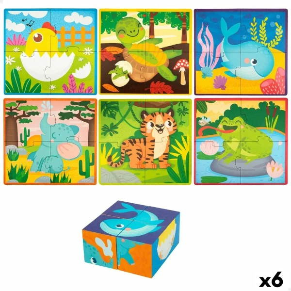 Puzzle 3D Lisciani Giochi 22 x 23 x 1 cm Animales 4 Piezas (6 Unidades)