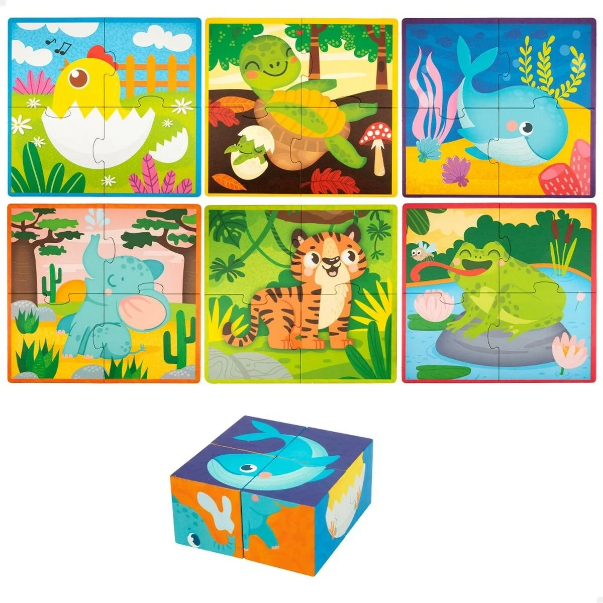 Puzzle 3D Lisciani Giochi 22 x 23 x 1 cm Animales 4 Piezas (6 Unidades)