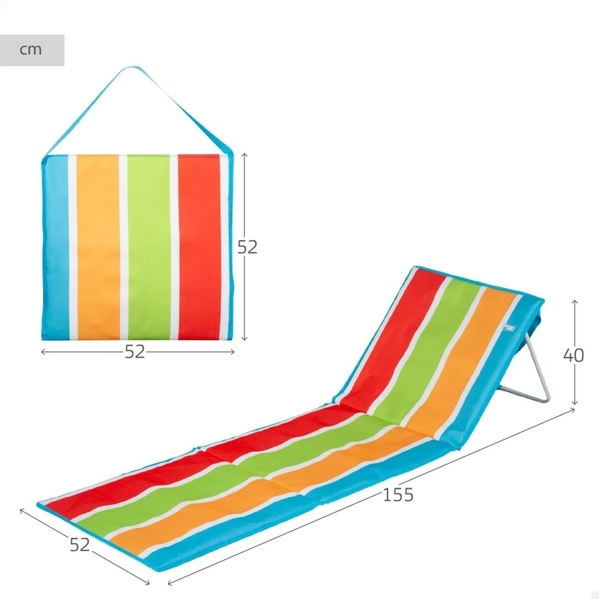 Esterilla Aktive Acero Tela Oxford 600D 155 x 40 x 52 cm