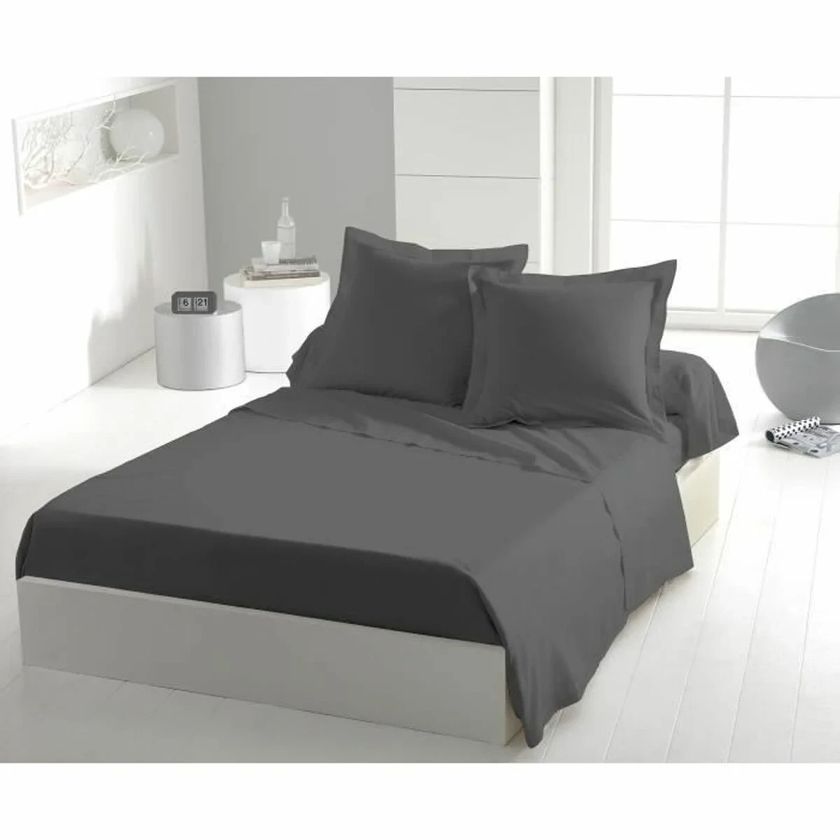 Juego de Sábanas HOME LINGE PASSION Flat sheet Gris Cama de 180/200