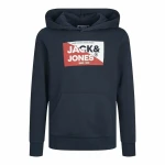 Sudadera con Capucha Hombre Jack & Jones Jjnolan Negro