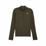 Sudadera sin Capucha Hombre Puma Flex 1/4 Zip Verde oscuro