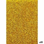 Papel Fama Glitter Dorado Goma Eva 50 x 70 cm (10 Unidades)