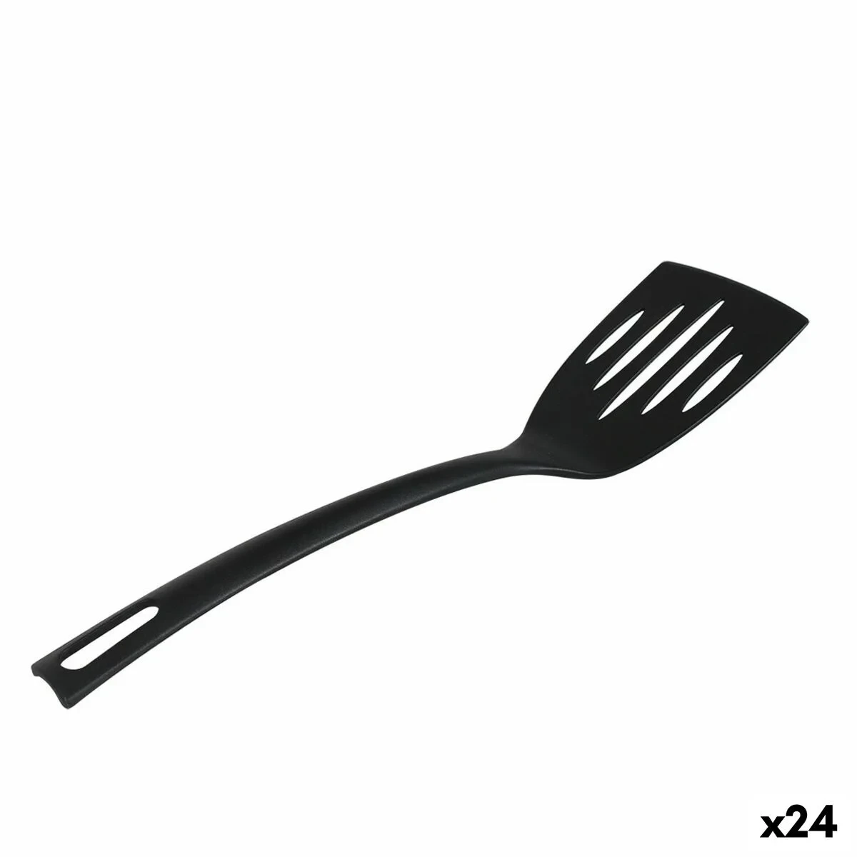 Espátula de Cocina Quttin   Negro Nailon 30 x 7 cm 30 x 7 x 3 cm (24 Unidades)