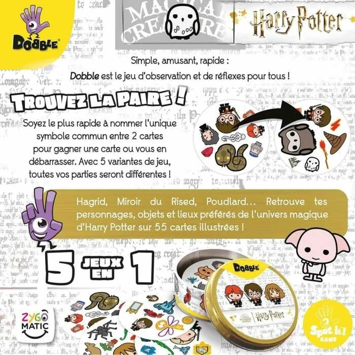 Juego Educativo Asmodee Dobble Harry Potter