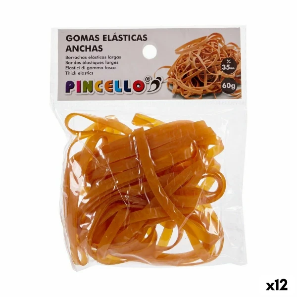 Gomas elásticas Pincello Amarillo Ancha (12 Unidades)