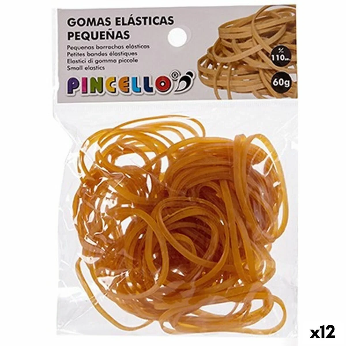 Gomas elásticas Pincello Amarillo (12 Unidades)