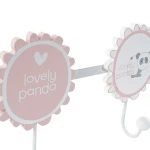 Perchero de Pared DKD Home Decor Madera Metal Oso Panda (40 x 4 x 16 cm) (2 pcs)