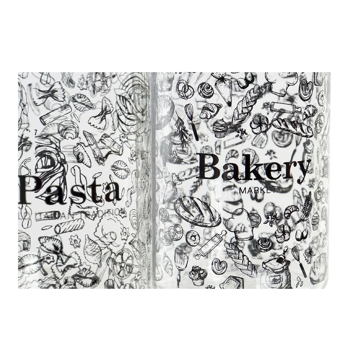 Bote DKD Home Decor Cristal Tradicional 10 x 12.5 x 20 cm 1 L (2 pcs)