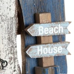 Decoración de Pared DKD Home Decor Faro Mediterráneo Abeto (36.5 x 6.5 x 29.5 cm)