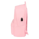 Mochila Escolar Munich +usb munich Rosa 31 x 44 x 18 cm