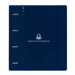Carpeta de anillas Benetton Damero Azul marino 27 X 32 X 4 cm