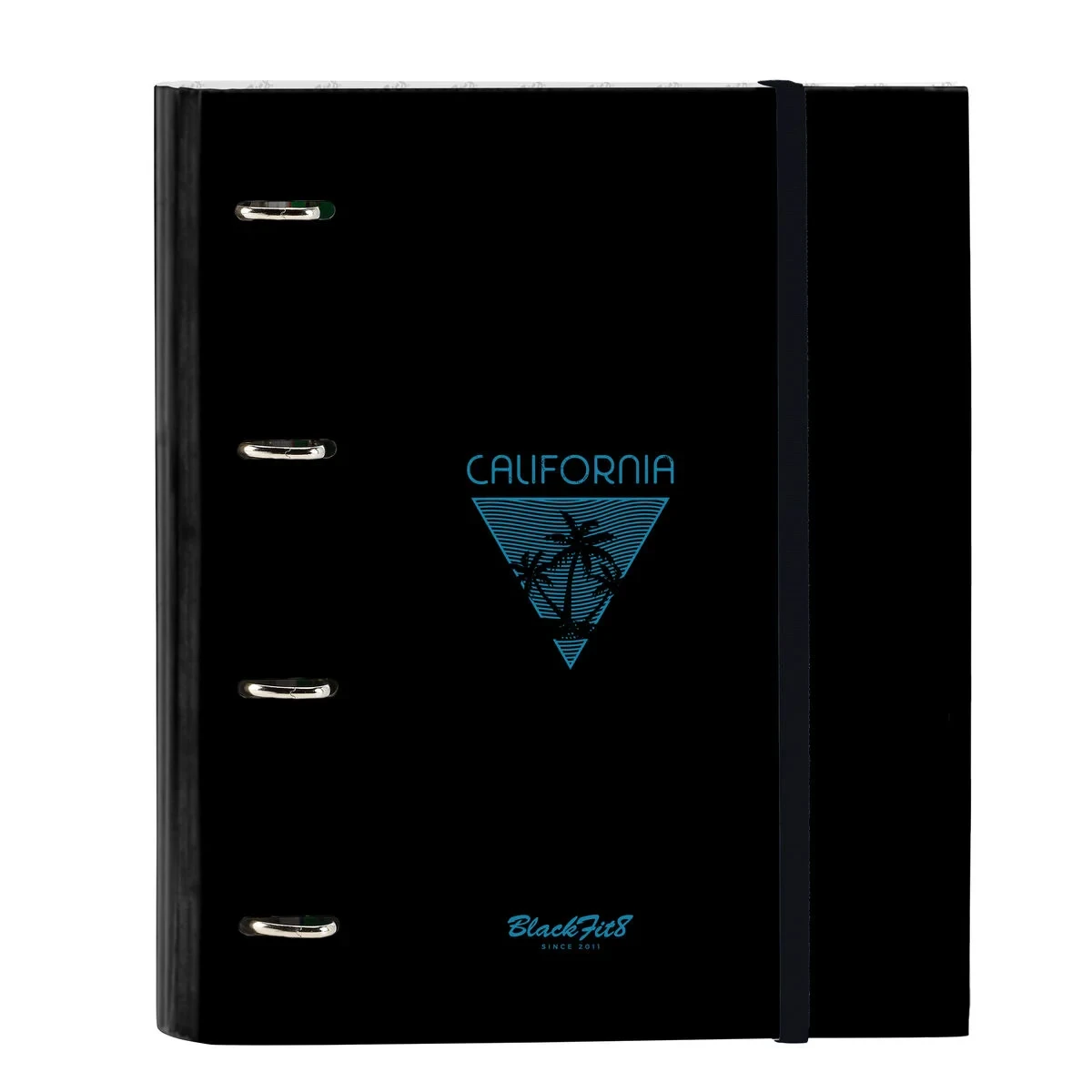 Carpeta de anillas BlackFit8 California Azul Negro 27 x 32 x 3.5 cm