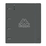 Carpeta de anillas Kappa Dark Negro 27 X 32 X 4 cm