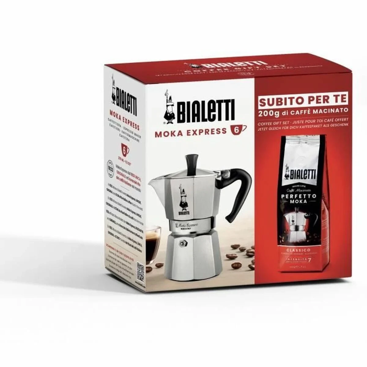 Cafetera Italiana Bialetti Moka Classico Gris
