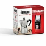 Cafetera Italiana Bialetti Moka Classico Gris 3 Tazas