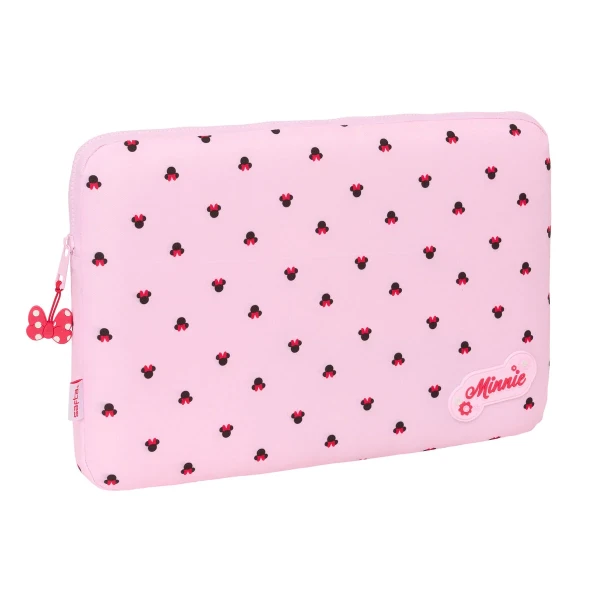 Funda para Portátil Minnie Mouse Naive Rosa 15,6'' 39,5 x 27,5 x 3,5 cm