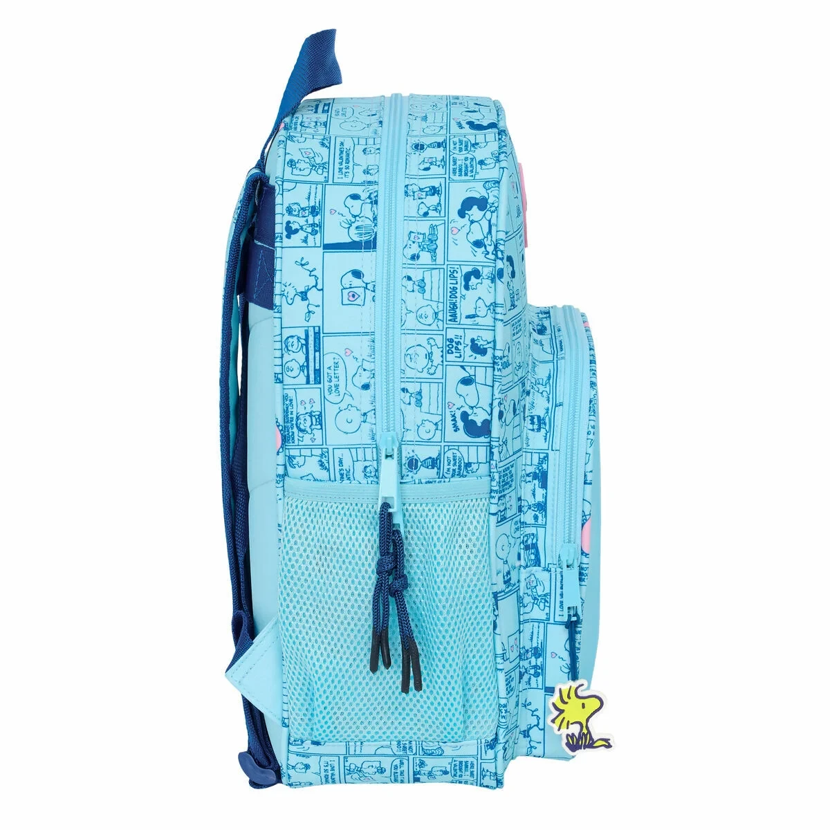 Mochila Escolar Snoopy Love Azul 32 x 38 x 12 cm