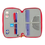 Plumier Triple Mickey Mouse Clubhouse Good day Azul 12,5 x 19,5 x 5,5 cm 37 Piezas