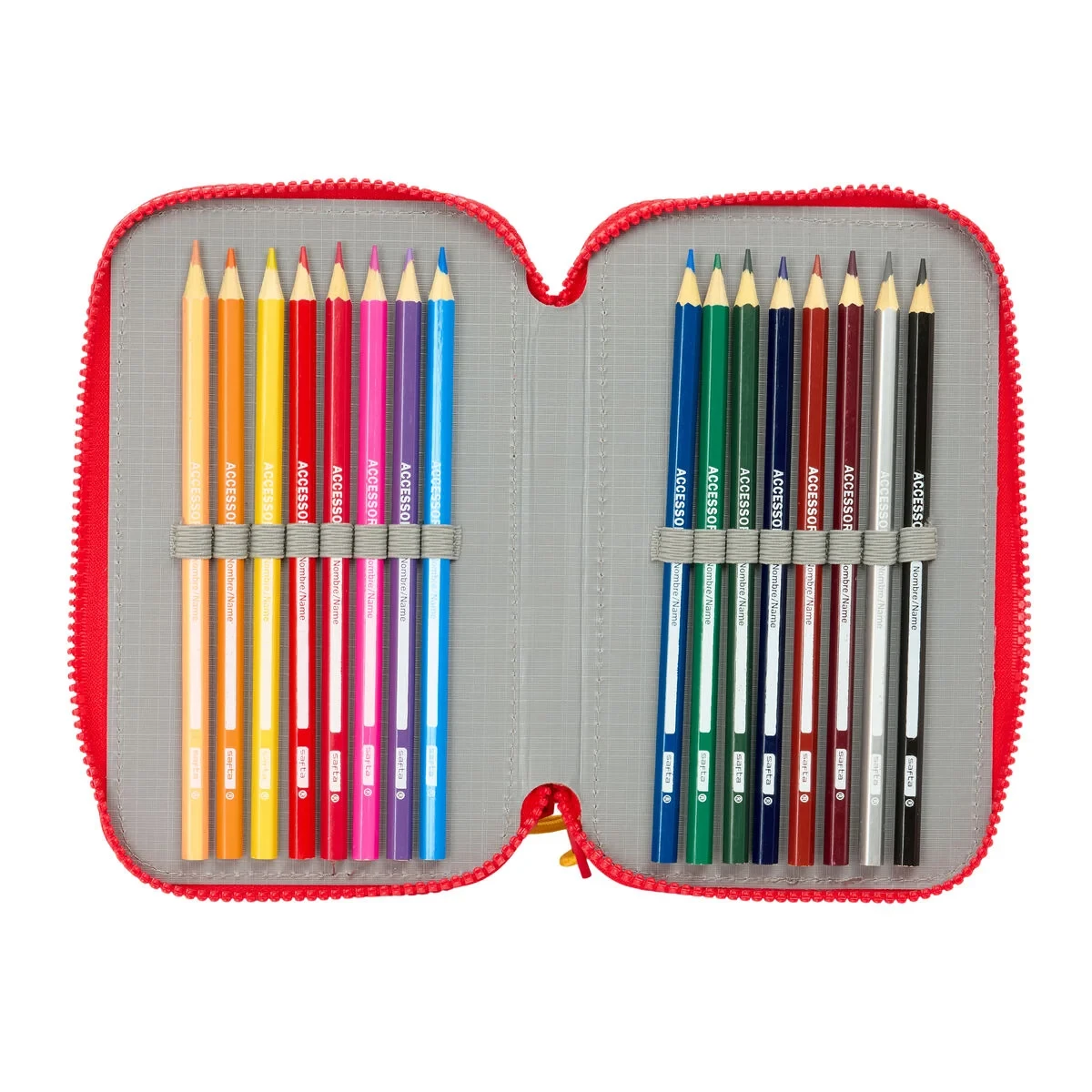 Plumier Triple Mickey Mouse Clubhouse Good day Azul 12,5 x 19,5 x 5,5 cm 37 Piezas