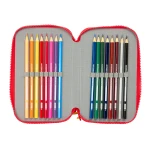 Plumier Triple Mickey Mouse Clubhouse Good day Azul 12,5 x 19,5 x 5,5 cm 37 Piezas