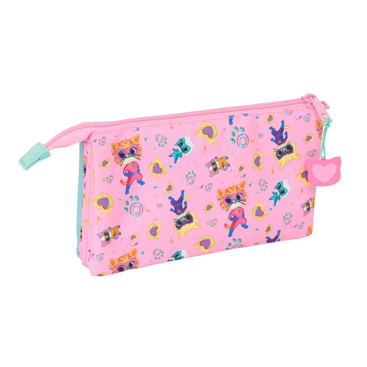 Portatodo SuperKitties Rosa Turquesa 22 x 12 x 3 cm