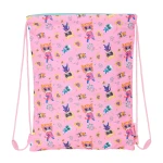 Bolsa Mochila con Cuerdas SuperKitties Rosa Turquesa 26 x 34 x 1 cm