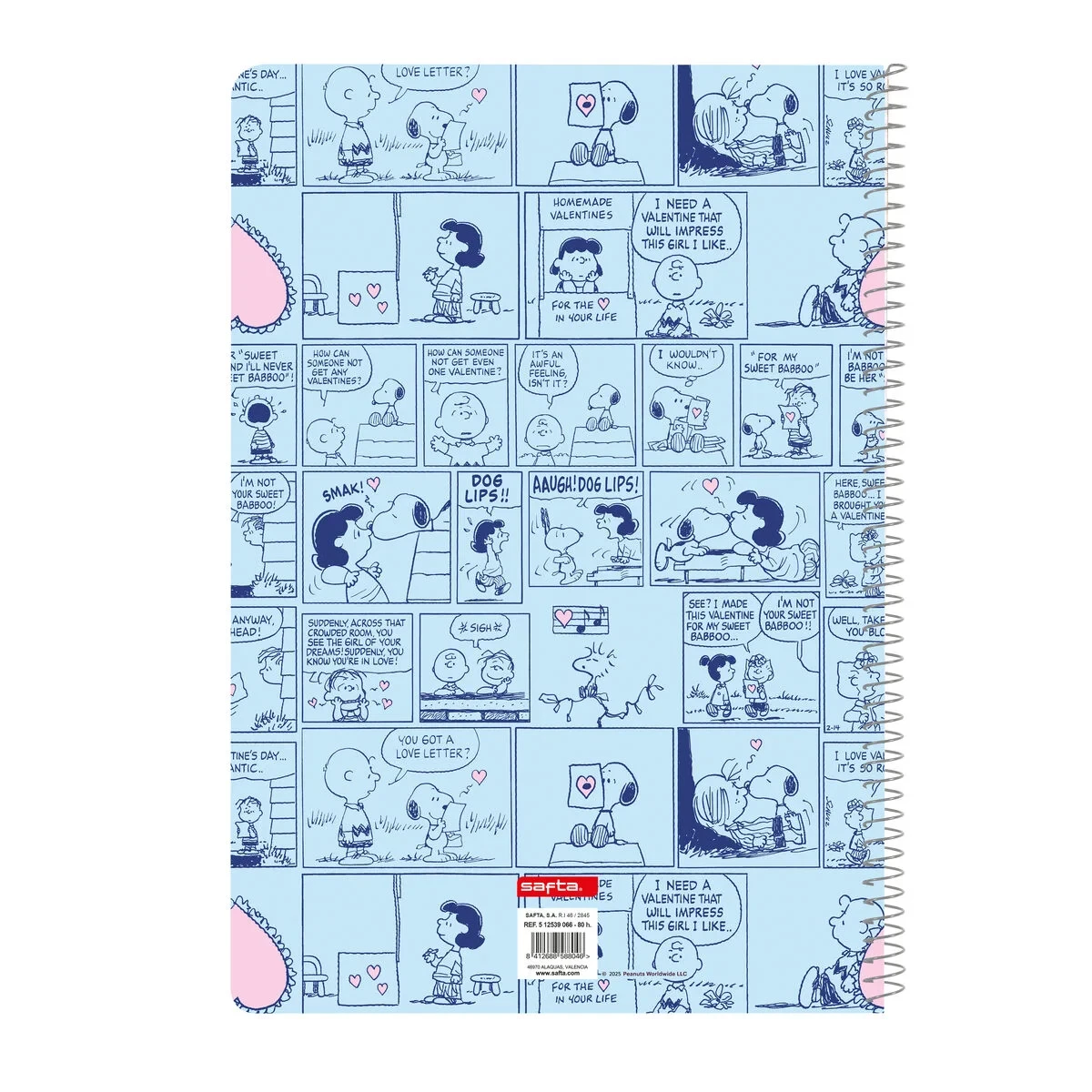 Libreta Snoopy Love Azul A4 80 Hojas