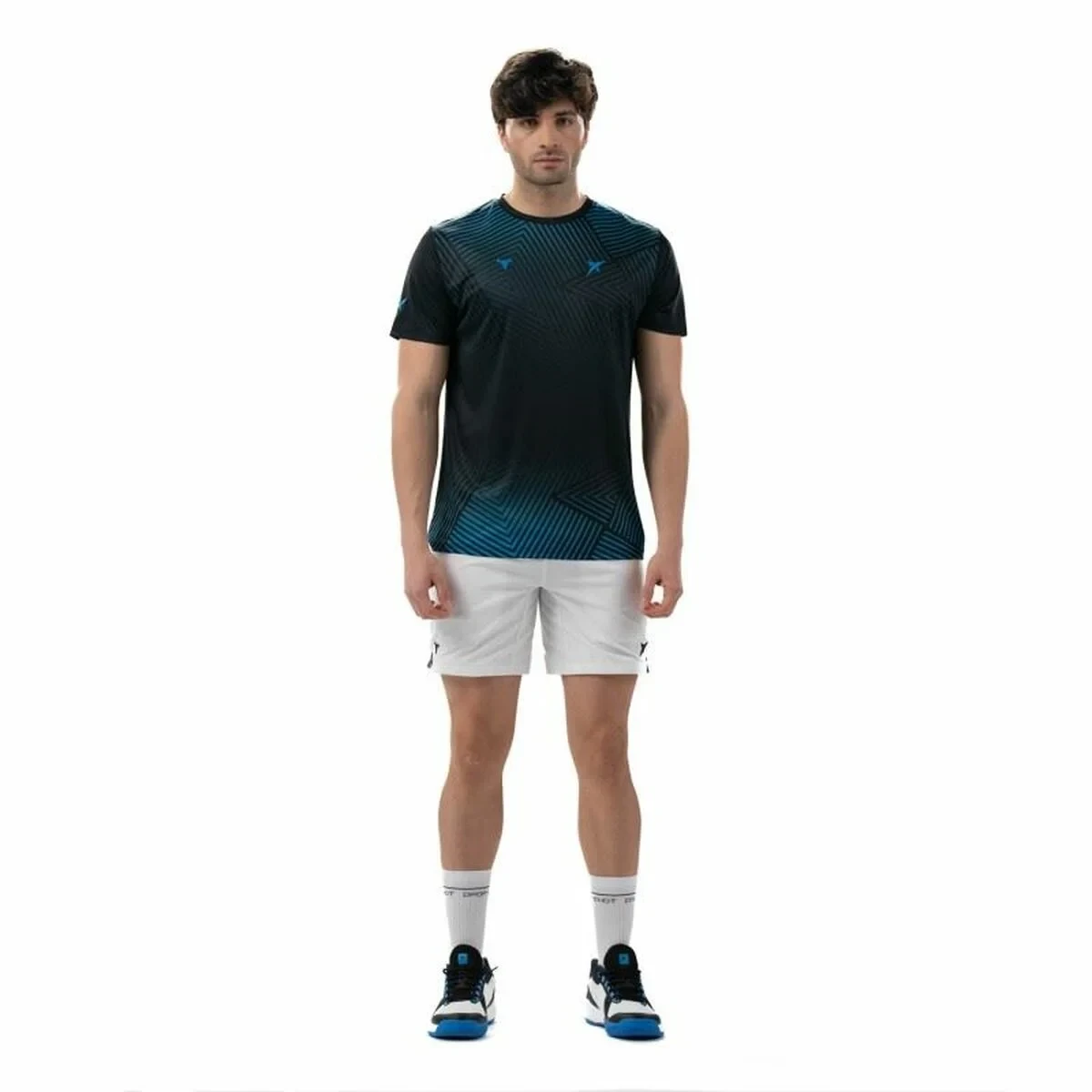 Pantalones Cortos Deportivos para Hombre Drop Shot Abian Campa Blanco