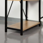 Mesa de Escritorio con Estantería Max Home Acero Melamina Aglomerado 120 x 12 x 64 cm