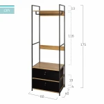 Armario Max Home Tela Acero Melamina Aglomerado 60 x 175 x 40 cm