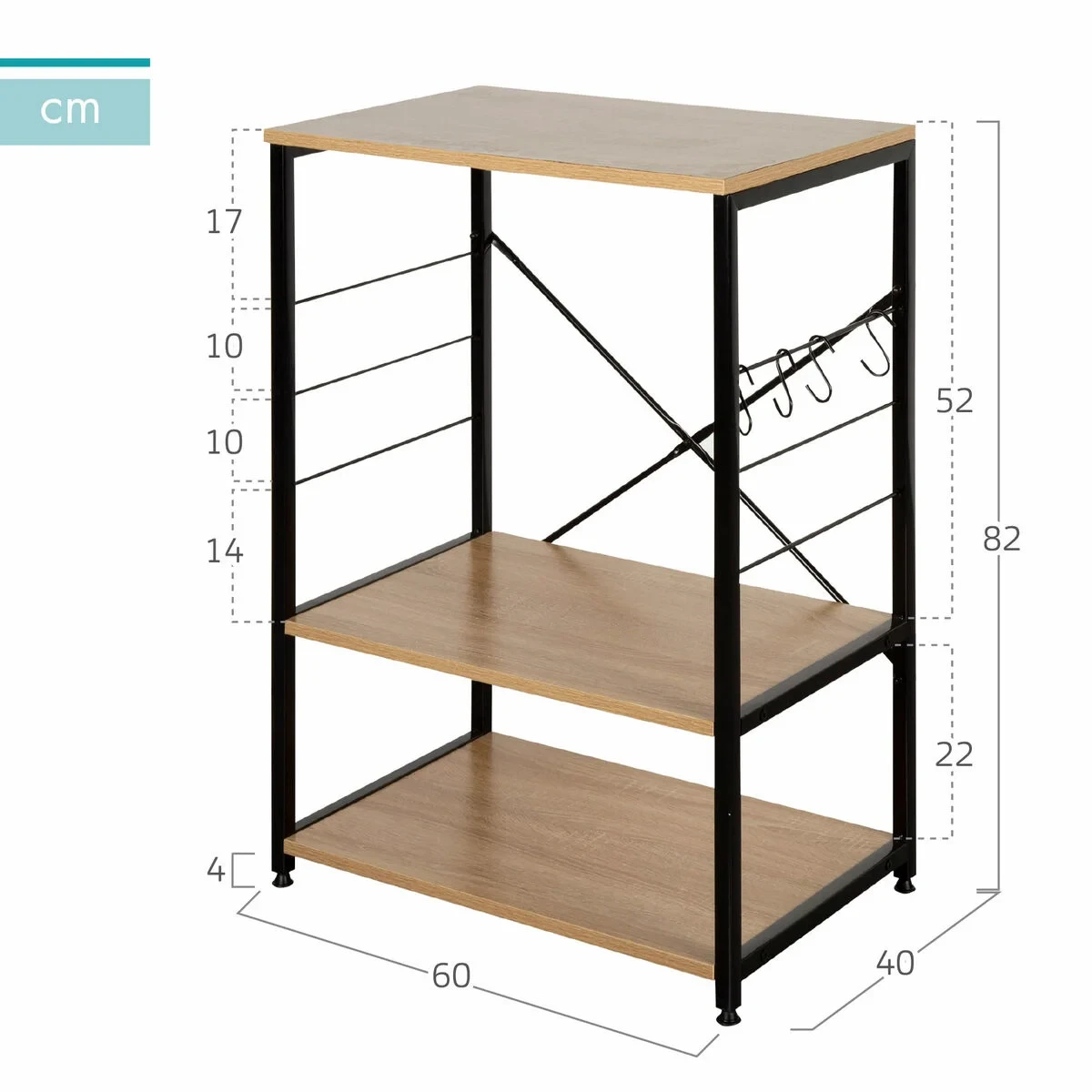 Estantería Max Home Acero Melamina Aglomerado