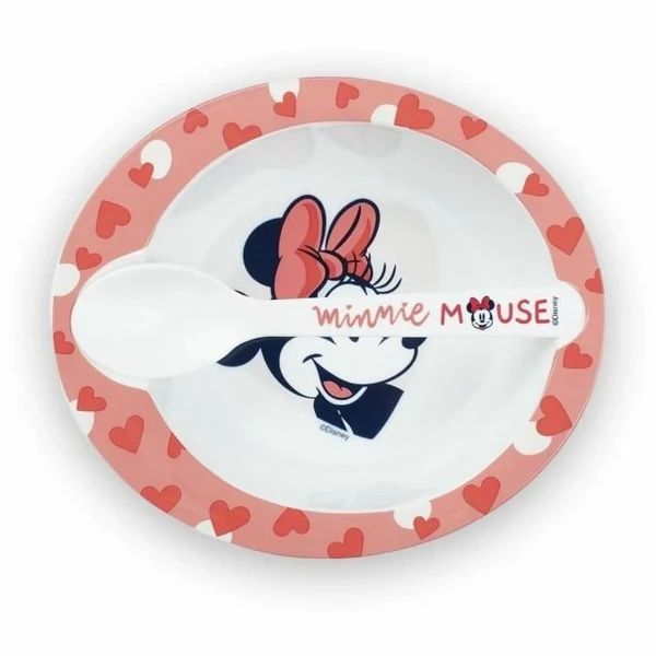 Set de Vajilla ThermoBaby Minnie Microwave Meal Set Bowl + Spoon