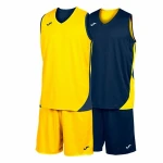 Conjunto Deportivo para Adultos Joma Sport Kansas Amarillo Multicolor Azul marino 2 Piezas