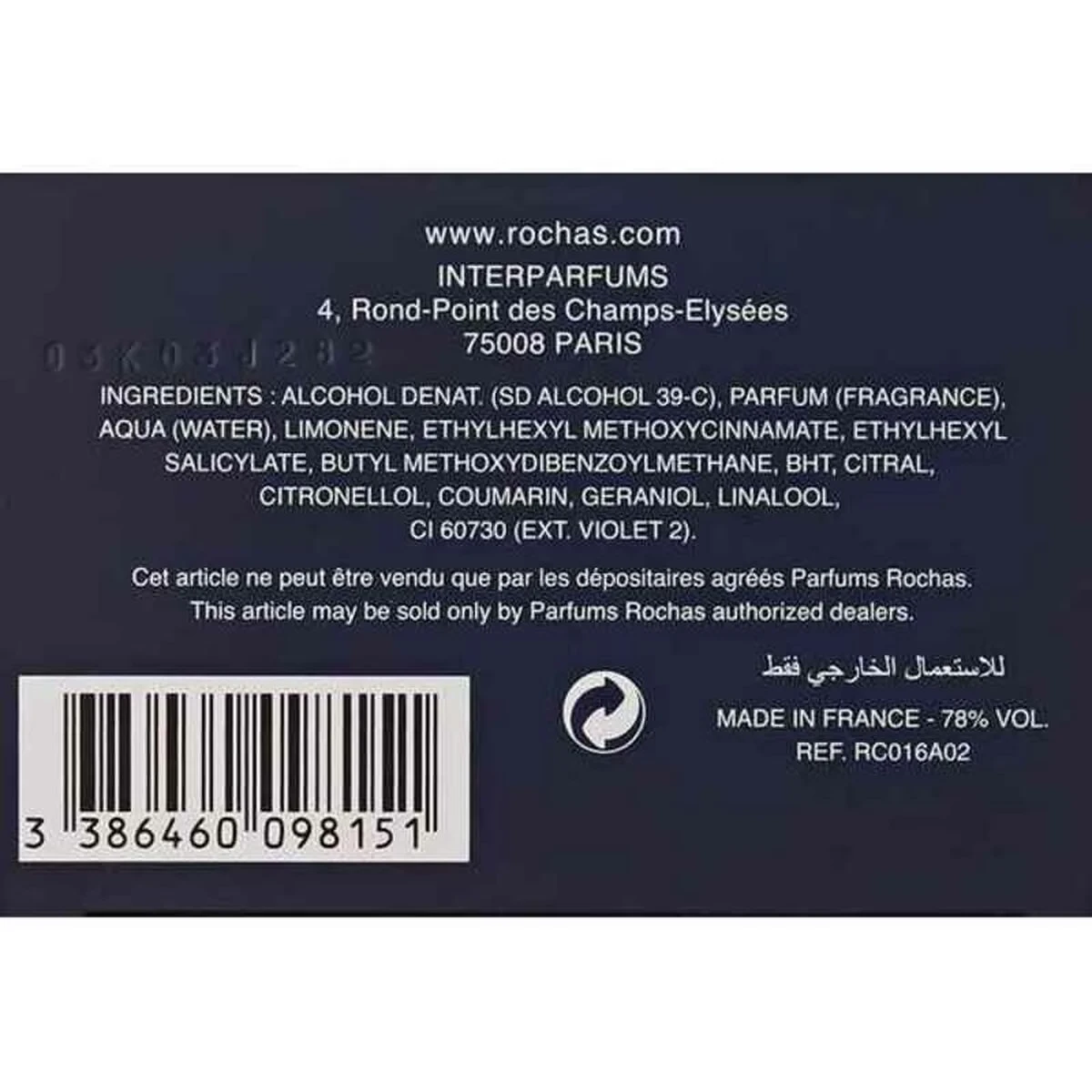 Perfume Hombre Rochas EDT