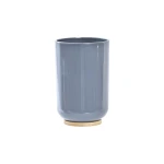 Set de Baño DKD Home Decor Natural Gris Naranja Coral Aluminio Bambú PS Moderno (9 x 7 x 16 cm) (2 Unidades) (7 x 7 x 16 cm)